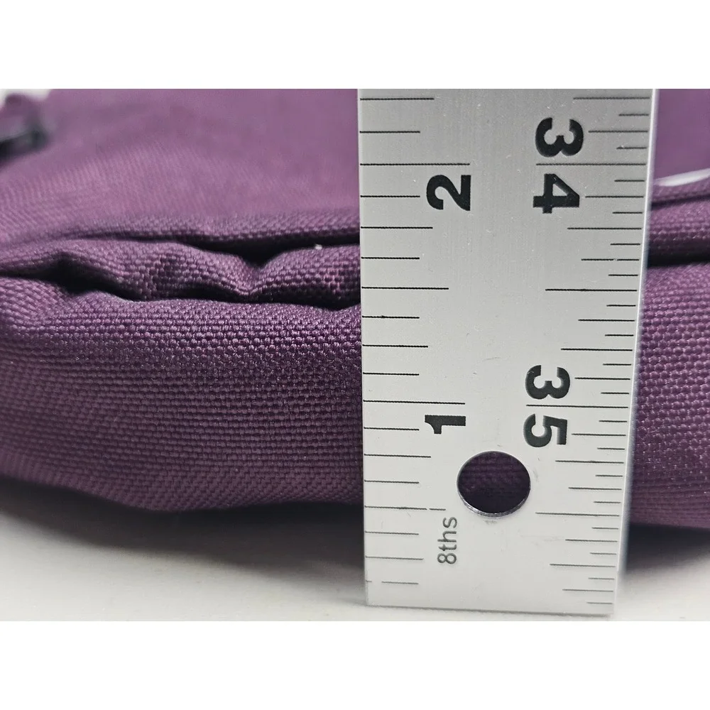 Eddie Bauer Purple Canvas Crossbody Bag Small Utility Messenger Travel Pouch
